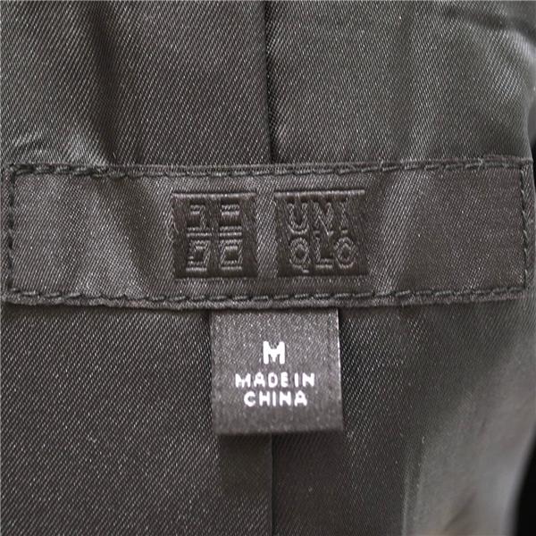 レディース）美品 ユニクロ UNIQLO カシミヤ混 3つボタンシングル チェスターコート M ブラック 袖口4つ釦 本切羽 212-178948 / 6TA066 | ユニクロ | 04