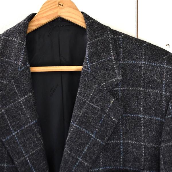 美品 伊製 エルメス HERMES 3つボタン シングル 段返り ツイードジャケット 46R / M チャコールグレー ウインドペン G130 / 6TB001 | HERMES | 03
