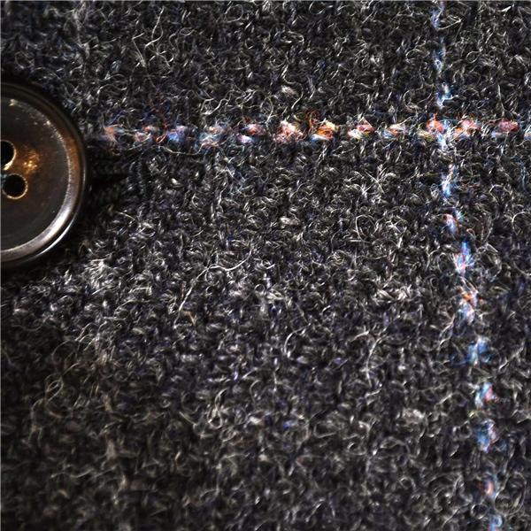 美品 伊製 エルメス HERMES 3つボタン シングル 段返り ツイードジャケット 46R / M チャコールグレー ウインドペン G130 / 6TB001 | HERMES | 04