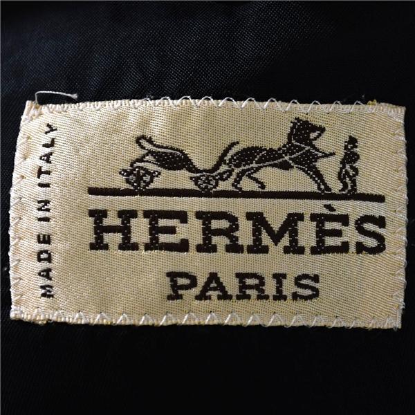 美品 伊製 エルメス HERMES 3つボタン シングル 段返り ツイードジャケット 46R / M チャコールグレー ウインドペン G130 / 6TB001 | HERMES | 05