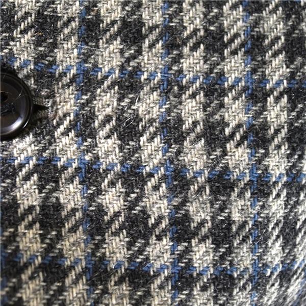 バーバリー Burberrys 2つボタン シングル ツイード ジャケット S ライトグレー ネイビーチェック 袖口3つ釦 WM338-257-08 / 6TB006 | BURBERRY | 02