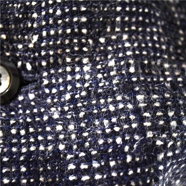 ドーメル DORMEUIL 2つボタン シングル ツイード ジャケット L ダークネイビーベース 袖口3つ釦 秋冬対応 Takanashi / 6TB007 | DORMEUIL | 02