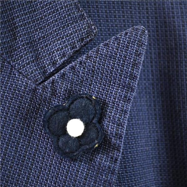 伊製 ラルディーニ LARDINI コットン混 4つボタン ダブル ジャケット 46 / S 濃紺 袖口4つ釦 本切羽 春秋対応 PL316AQ-11 / 6TB011 | LARDINI | 03