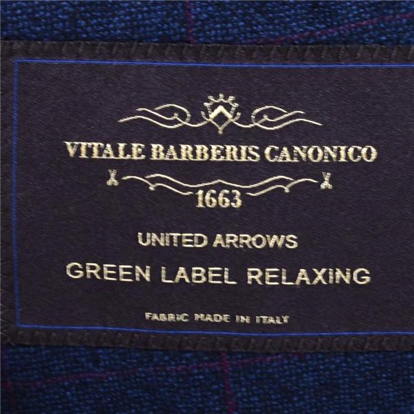 GREEN LABEL RELAXING 伊製カノニコ生地 3つボタン シングル 段返り ジャケット 44 / M 濃紺 ウインドペン 3122-110-0960 6TB013 | green label relaxing | 04