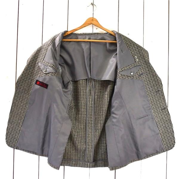 DERLLEM 2つボタン シングル ツイード ジャケット L グレーベース ガンクラブチェック 袖口3つ釦 秋冬対応 0112289 / 6TB015 | ブランド登録なし | 01