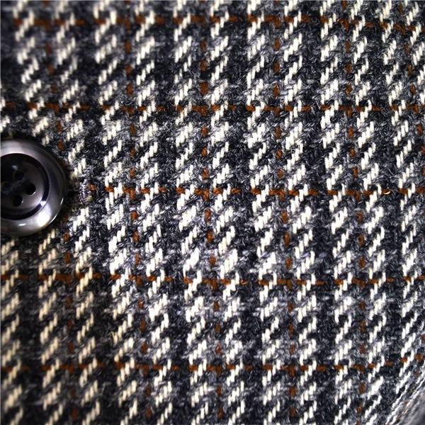 DERLLEM 2つボタン シングル ツイード ジャケット L グレーベース ガンクラブチェック 袖口3つ釦 秋冬対応 0112289 / 6TB015 | ブランド登録なし | 02