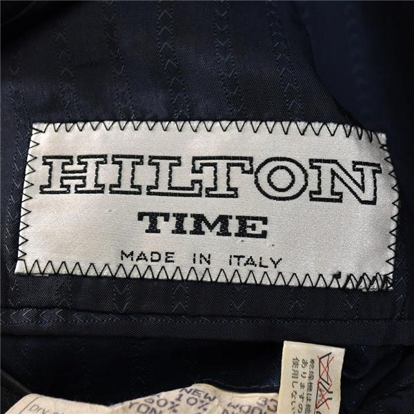 伊製 HILTON TIME 伊製ロロピアーナ生地 super100's シルク混 2つボタン シングル ジャケット 46 / L ブラック 袖口3つ釦 104805 / 6TB025 | HILTON | 03