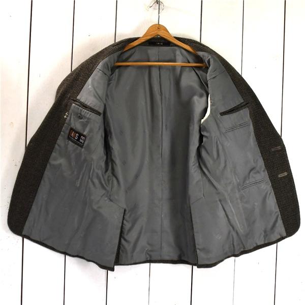 ダックス DAKS 2つボタン シングル ジャケット 94ABL4 / M カーキブラウン チェック 袖口3つ釦 秋冬対応 日本製 P-DW-253HP5 / 6TB028 | DAKS | 01