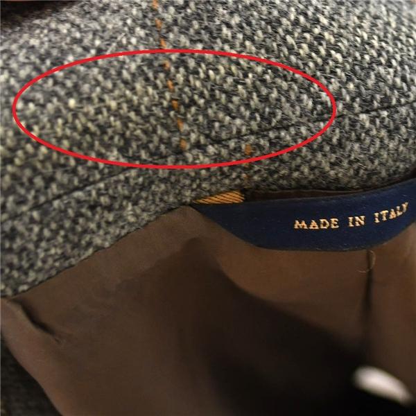 ブルックスブラザーズ BROOKS BROTHERS くるみボタン 2つボタン シングル ツイードジャケット L グレー 袖口3つ釦 17082-42 / 6TB030 | BROOKS BROTHERS | 07