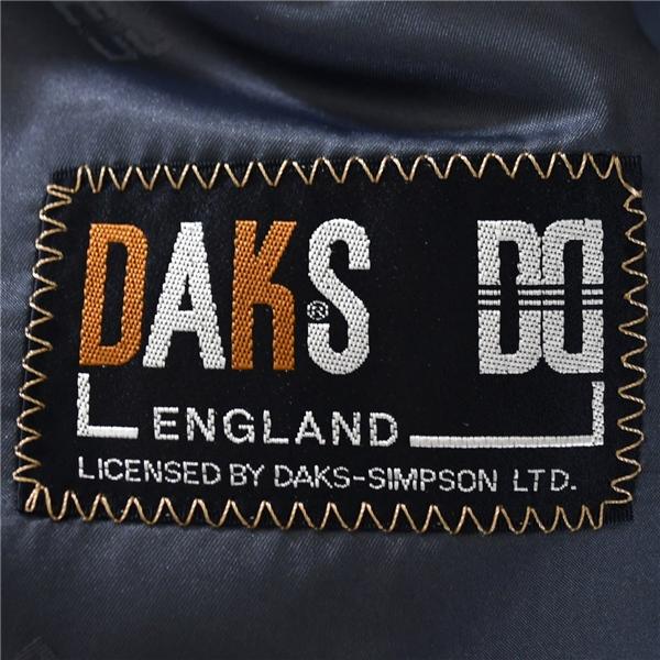 ダックス DAKS 2つボタン シングル ツイードジャケット 90A4 / S ダークグレー ヘリンボーン 袖口3つ釦 日本製 RDW020VH / 6TB034 | DAKS | 03