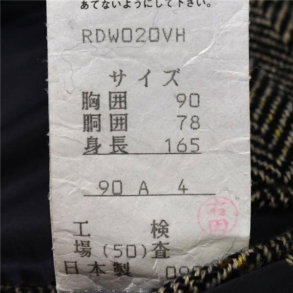 ダックス DAKS 2つボタン シングル ツイードジャケット 90A4 / S ダークグレー ヘリンボーン 袖口3つ釦 日本製 RDW020VH / 6TB034 | DAKS | 04