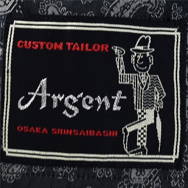 Ars'ent 英国製ドーメル生地 2つボタン シングル ツイードジャケット M ダークグレー オーバーチェック 袖口3つ釦 秋冬対応 / 6TB036 | DORMEUIL | 03