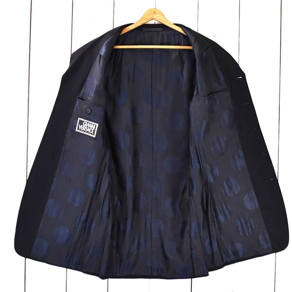ジャンニヴェルサーチ GIANNI VERSACE 5つボタン シングル ジャケット 46R / XL ブラック 袖口1つ釦 春秋対応 ベルサーチ / 6TC001 | GIANNI VERSACE | 01