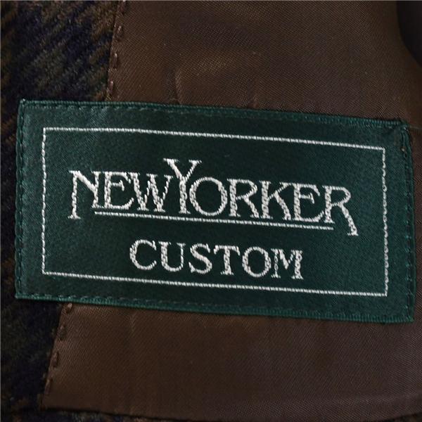 REGENCY ニューヨーカー 2つボタン シングル ジャケット 108BE9 / XL ダークブラウン オーバーチェック 袖口3つ釦 030416 / 6TC004 | NEWYORKER | 04