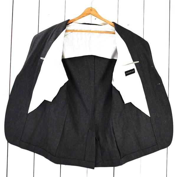 TOMORROWLAND カシミヤ混 3つボタン シングル 段返り ジャケット 48 / L ダークグレー 袖口3つ釦 本切羽 61-07-85-07102 / 6TC006 | TOMORROWLAND | 01