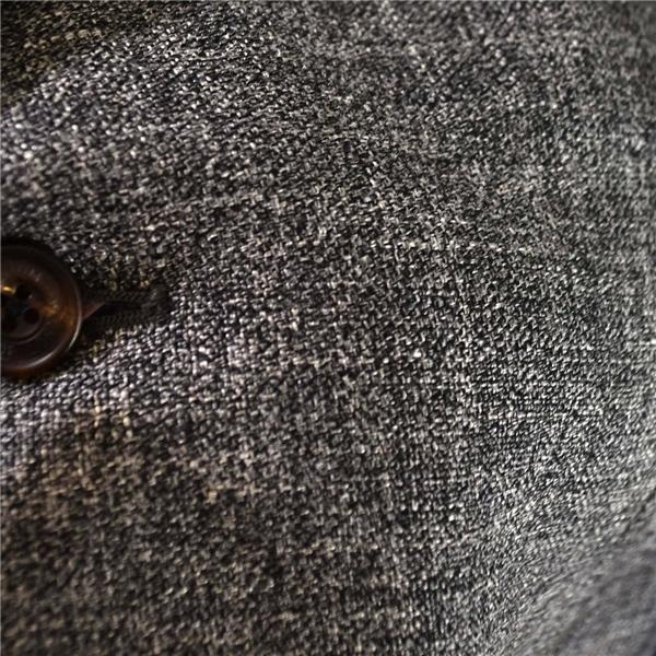 アクアスキュータム Aquascutum シルク混 麻リネン混 2つボタン シングル ジャケット AB4 / M グレー 袖口4つ釦 6406402-97 / 6TC018 | Aquascutum | 02