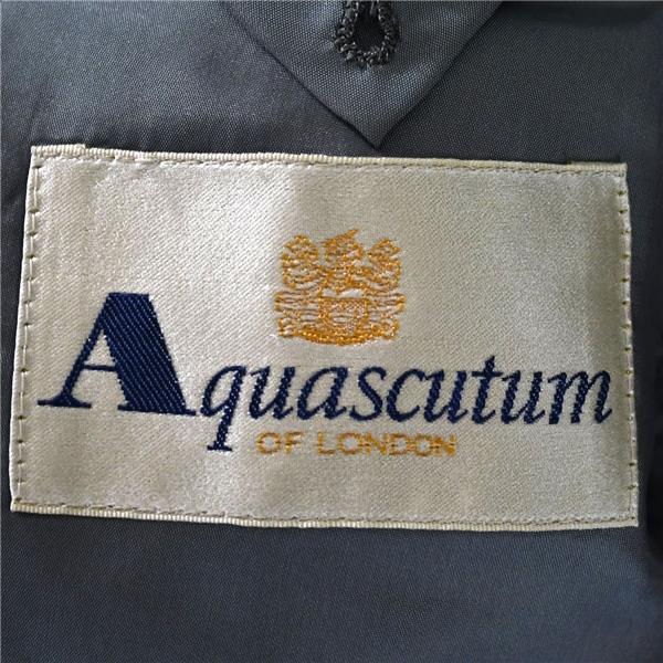 アクアスキュータム Aquascutum シルク混 麻リネン混 2つボタン シングル ジャケット AB4 / M グレー 袖口4つ釦 6406402-97 / 6TC018 | Aquascutum | 03
