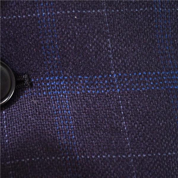 美品 サビルロウ Savile Row ドーメル生地 2つボタン シングル ジャケット 96-AB5 / L 濃紺 オーバーチェック 袖口4つ釦 365000 / 6TC020 | ブランド登録なし | 02