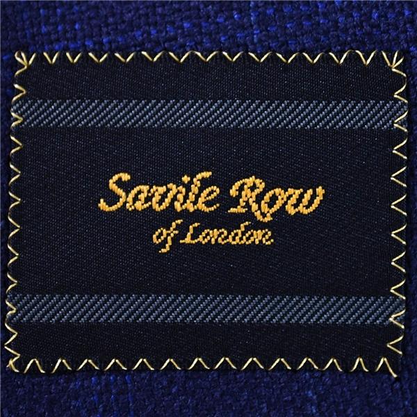 美品 サビルロウ Savile Row ドーメル生地 2つボタン シングル ジャケット 96-AB5 / L 濃紺 オーバーチェック 袖口4つ釦 365000 / 6TC020 | ブランド登録なし | 03