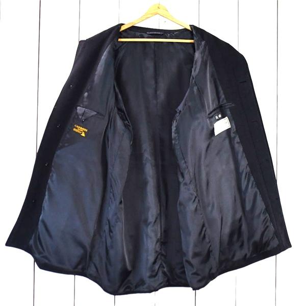ハーディエイミス HARDY AMIES カシミヤ100％ 比翼仕立て 5つボタン シングル コート XL ダークグレー 秋冬対応 303253008 / 6TC024 | HARDY AMIES | 01