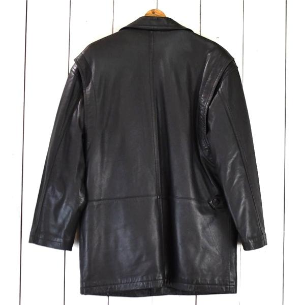 Leather Weather ATSUKAWA CORPORATION 比翼仕立て 5つボタン シングル 革 レザーコート XL ブラック 秋冬対応 / 6TC026 | ブランド登録なし | 02