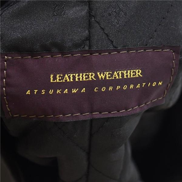 Leather Weather ATSUKAWA CORPORATION 比翼仕立て 5つボタン シングル 革 レザーコート XL ブラック 秋冬対応 / 6TC026 | ブランド登録なし | 04