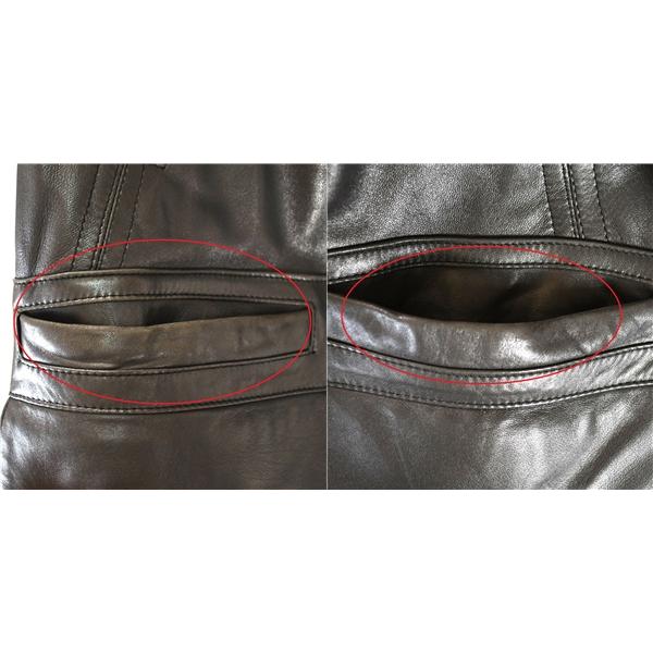 Leather Weather ATSUKAWA CORPORATION 比翼仕立て 5つボタン シングル 革 レザーコート XL ブラック 秋冬対応 / 6TC026 | ブランド登録なし | 06