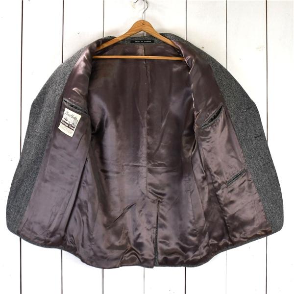 Kevin＆Howlin ケビン＆ハウリン くるみボタン 3つボタン シングル ドネガルツイード コートジャケット L グレー 袖口3つ釦 / 6TC038 | ブランド登録なし | 01