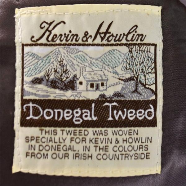 Kevin＆Howlin ケビン＆ハウリン くるみボタン 3つボタン シングル ドネガルツイード コートジャケット L グレー 袖口3つ釦 / 6TC038 | ブランド登録なし | 03