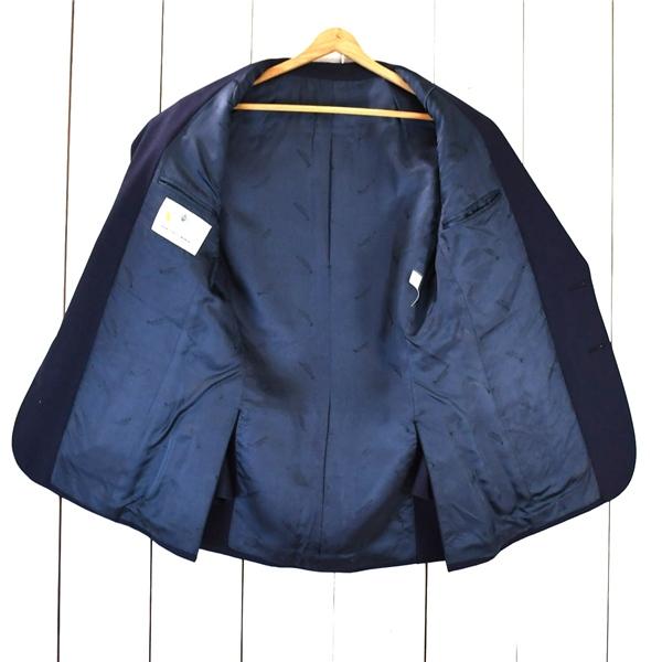 アクアスキュータム Aquascutum 金ボタン 2つボタン シングル 紺ブレザー ジャケット M ダークネイビー 袖口3つ釦 秋冬対応 / 6TC039 | Aquascutum | 01
