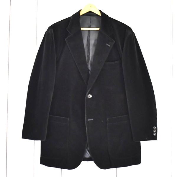 LOUISIADE UOMO コットン100％ 2つボタン シングル ベルベット ジャケット M ブラック 袖口3つ釦 秋冬対応 235208 / 6TC056 | ブランド登録なし