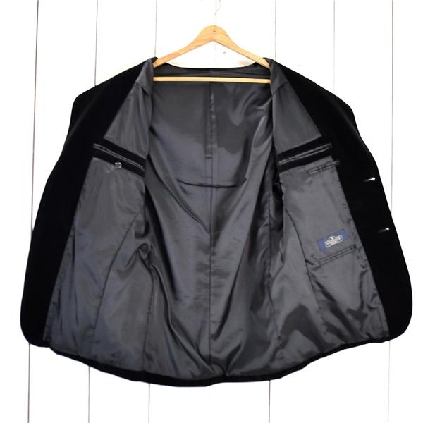 LOUISIADE UOMO コットン100％ 2つボタン シングル ベルベット ジャケット M ブラック 袖口3つ釦 秋冬対応 235208 / 6TC056 | ブランド登録なし | 01