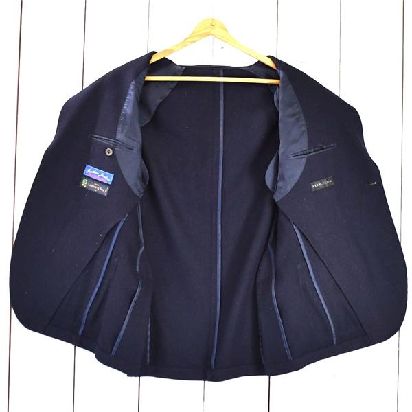 HILTON 伊製生地 Designed by RING JACKET 2つボタン シングル ジャケット M ダークネイビー 袖口3つ釦 本切羽 JKT-4A1 / 6TC058 | HILTON | 01