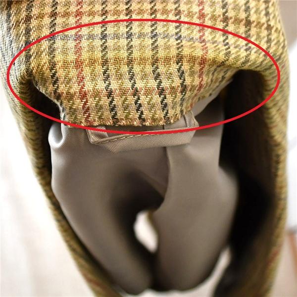 NEWYORKER 英国製生地 麻リネン100％ 2つボタン シングル ジャケット AB4 / S ベージュ チェック 袖口4つ釦 PLJBA321202 / 6TC060 | NEWYORKER | 06