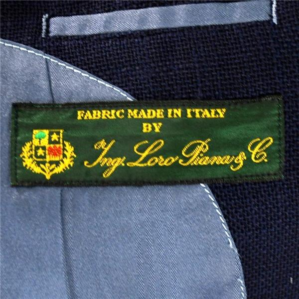 清川 KIYOKAWA 伊製ロロピアーナ生地 2つボタン シングル ジャケット L ダークネイビー 袖口3つ釦 春夏秋対応 / 6TC072 | Loro Piana | 04