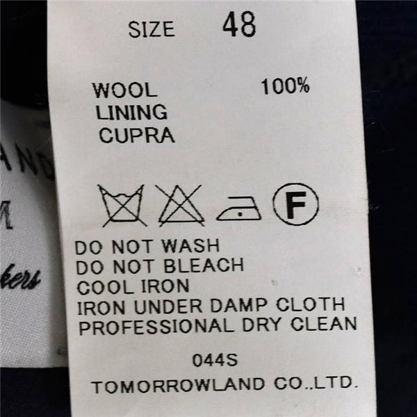 TOMORROWLAND トゥモローランド 2つボタン シングル ジャケット 48 / L ダークネイビー 袖口4つ釦 61-07-51-07101 / 6TC073 | TOMORROWLAND | 04