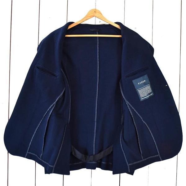 伊製 EADEM エアディム コットン100％ 3つボタン シングル 段返り ジャケット 52R / XL ダークネイビー 袖口4つ釦 2995 / 6TC074 | ブランド登録なし | 01