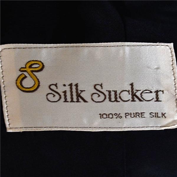 Silk Sucker シルク100％ 2つボタン シングル シアサッカー ジャケット S ブラック 袖口2つ釦 ノーフラップポケット 春夏対応 / 6TC079 | ブランド登録なし | 03