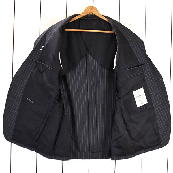 五大陸 gotairiku ドーメル生地 2つボタン シングル ジャケット 38 / L ミドルグレー ストライプ 袖口4つ釦 0205-SR-GL-CM-0135 / 6TC085 | gotairiku | 01