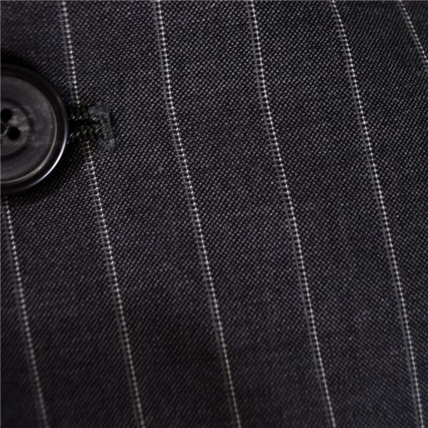 五大陸 gotairiku ドーメル生地 2つボタン シングル ジャケット 38 / L ミドルグレー ストライプ 袖口4つ釦 0205-SR-GL-CM-0135 / 6TC085 | gotairiku | 02