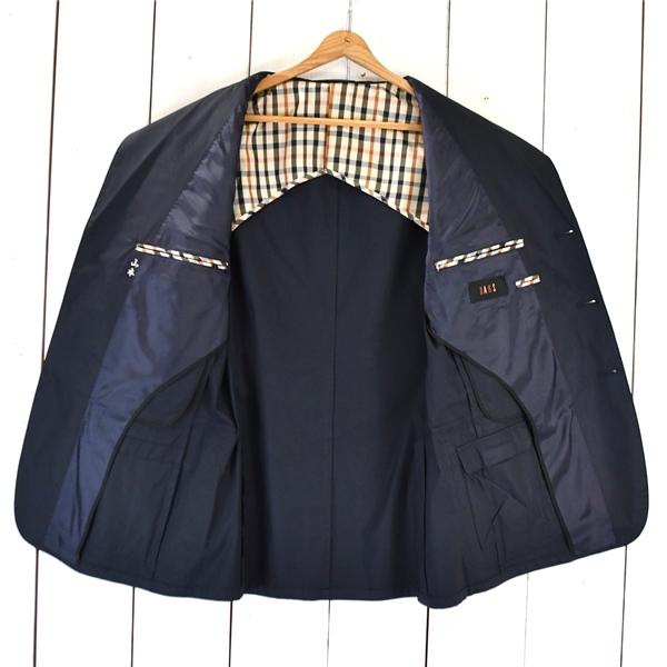 ダックス DAKS コットン混 3つボタン シングル 段返り ジャケット M ブラック 袖口3つ釦 春夏秋対応 日本製 CJK-DD-M-0207 / 6TC094 | DAKS | 01