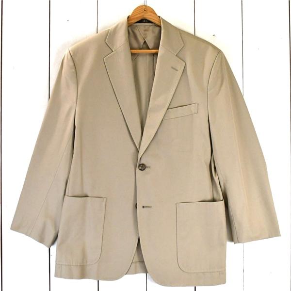 ダックス DAKS コットン100％ 2つボタン シングル ジャケット 94AB4 / S ライトベージュ 袖口3つ釦 日本製 V-DW-4300P / 6TC096 | DAKS