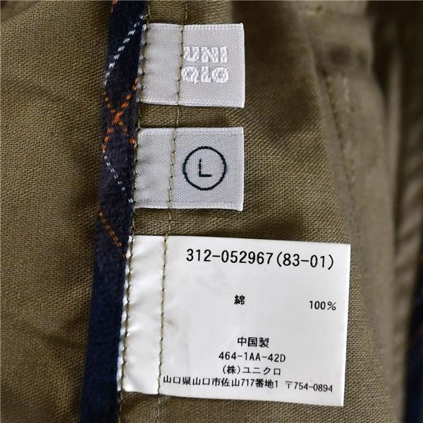 ユニクロ UNIQLO コットン100％ 3つボタン シングル ジャケット L ベージュ 袖口3つ釦 春夏秋対応 312-052967 / 6TC097 | ユニクロ | 03