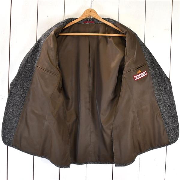 ダーバン D'URBAN 伊製生地 2つボタン シングル ツイード ジャケット 98BE5 / M ダークグレー ヘリンボーン 袖口2つ釦 2811359 / 6TC100 | D'URBAN | 01