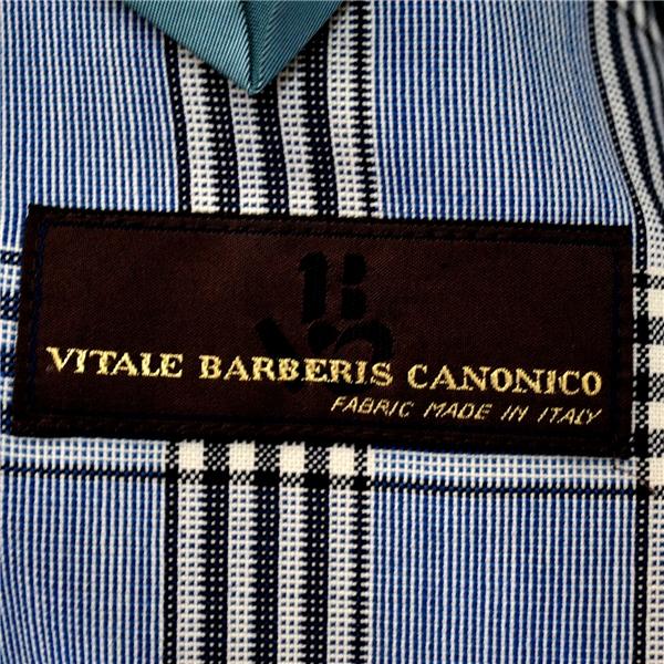 麻布テーラー azabu tailor 伊製カノニコ生地 3つボタン シングル ジャケット 044A / M ライトブルー 三筋格子 O213KZ7M / 6TC107 | アールエム ウィリアムス | 03