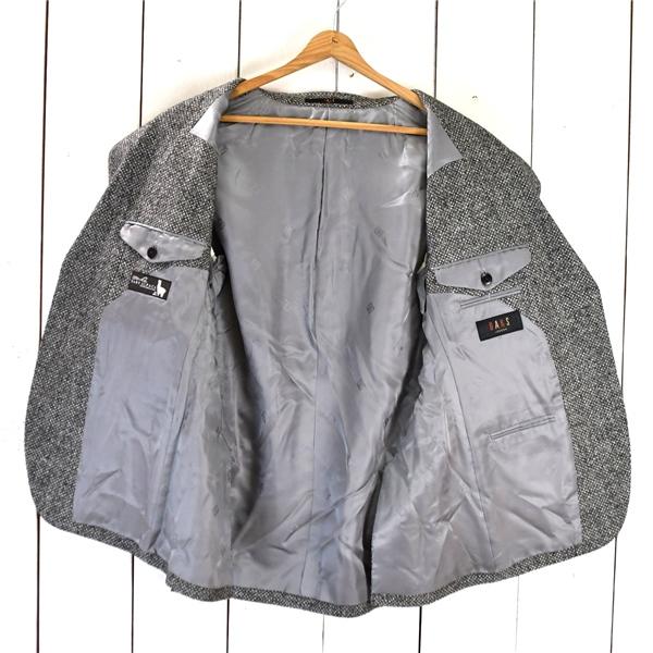 ダックス DAKS アルパカ混 2つボタン シングル ジャケット AB5 / L グレー バーズアイ 袖口4つ釦 日本製 BR-DD-LW-0704 / 6TC110 | DAKS | 01