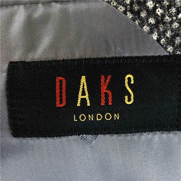 ダックス DAKS アルパカ混 2つボタン シングル ジャケット AB5 / L グレー バーズアイ 袖口4つ釦 日本製 BR-DD-LW-0704 / 6TC110 | DAKS | 04
