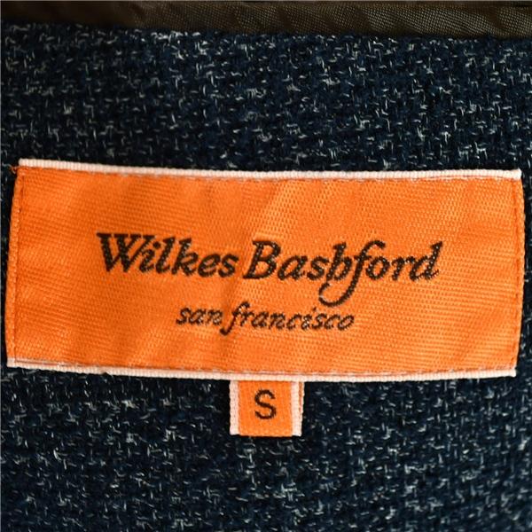 Wilkes bashford タカキュー 伊製生地 コットン混 2つボタン シングル ジャケット M 濃紺 三筋格子 袖口4つ釦 3902280-B / 6TC111 | WILKES BASHFORD | 04