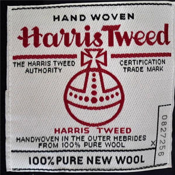 Kent House ハリスツイード生地 くるみボタン 3つボタン シングル コート ジャケット L ダークネイビー 袖口4つ釦 K22301928 / 6TD001 | HARRIS TWEED | 04