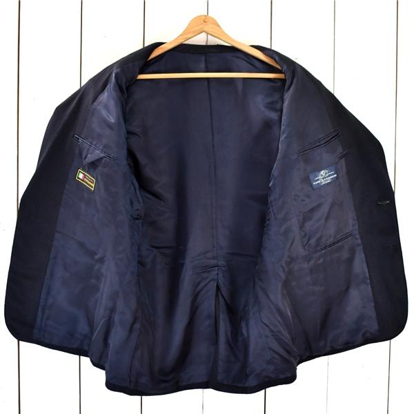伊製Lanificio del Casentino生地 カシミヤ100％ 2つボタン シングル ジャケット 98BE5 / L ダークネイビー 袖口3つ釦 963010-A / 6TD002 | ブランド登録なし | 01